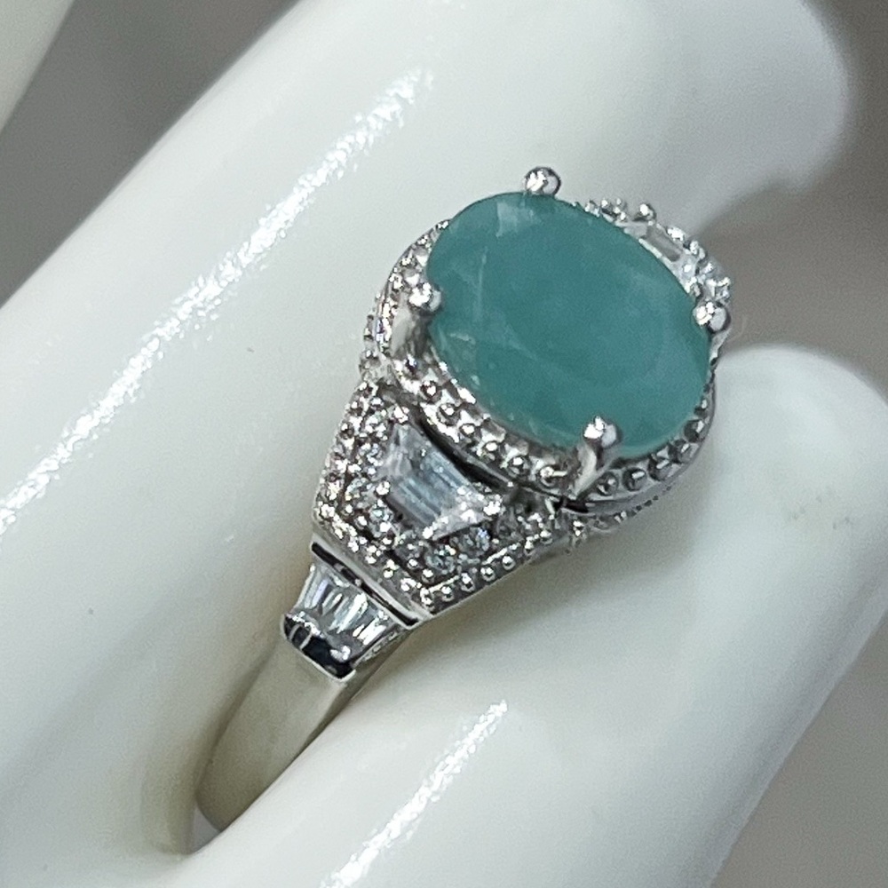Grandidierite Sterling Silver Majesty Ring  Sz 8 - Picture 5 of 10